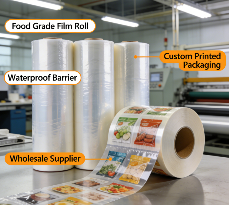 Cấp thực phẩm BOPP Lamination Film Roll Phim đóng gói linh hoạt được in tùy chỉnh